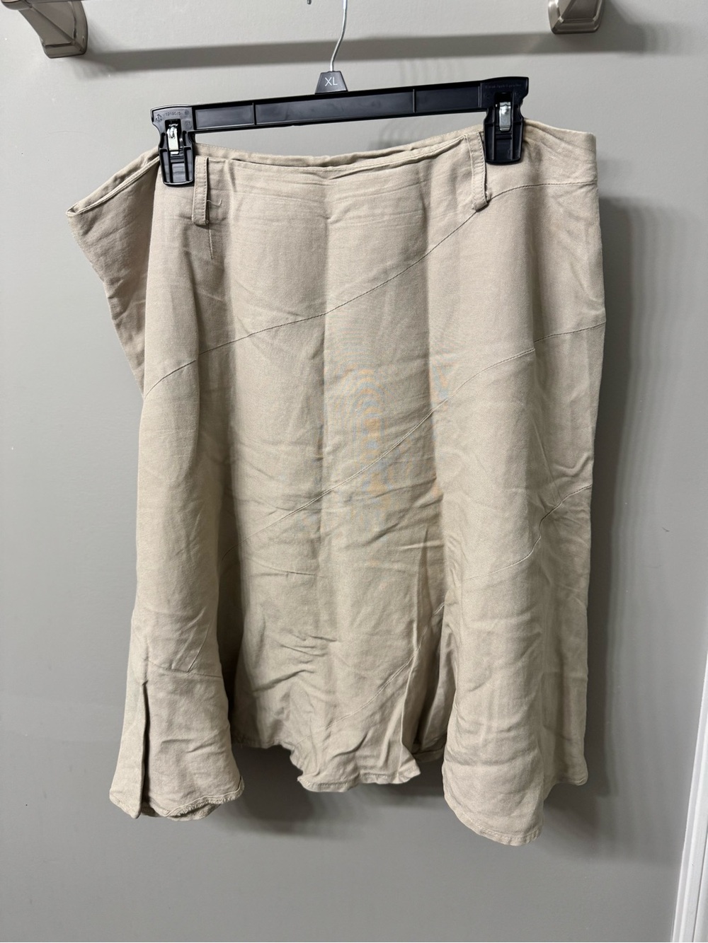 Susan Bristol Neutral Beige A-Line Skirt